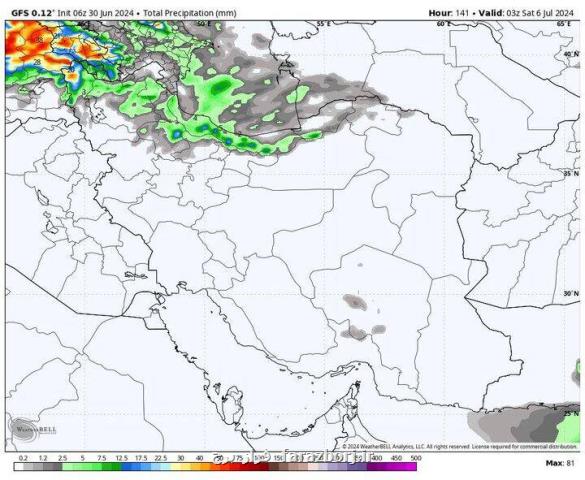 رگبار باران و رعد و برق در ۱۱ استان کشور